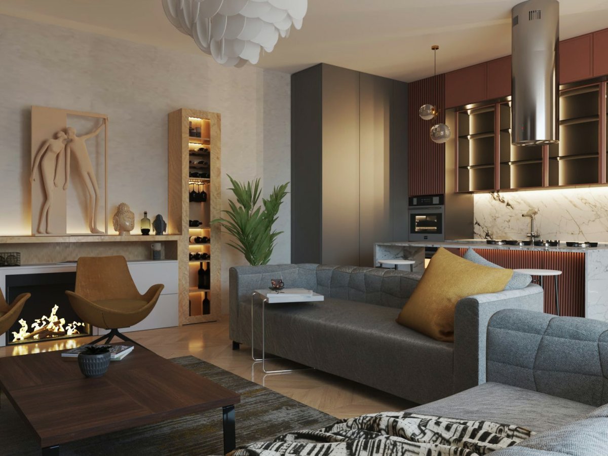 Кухня гостиная Инстаграмм