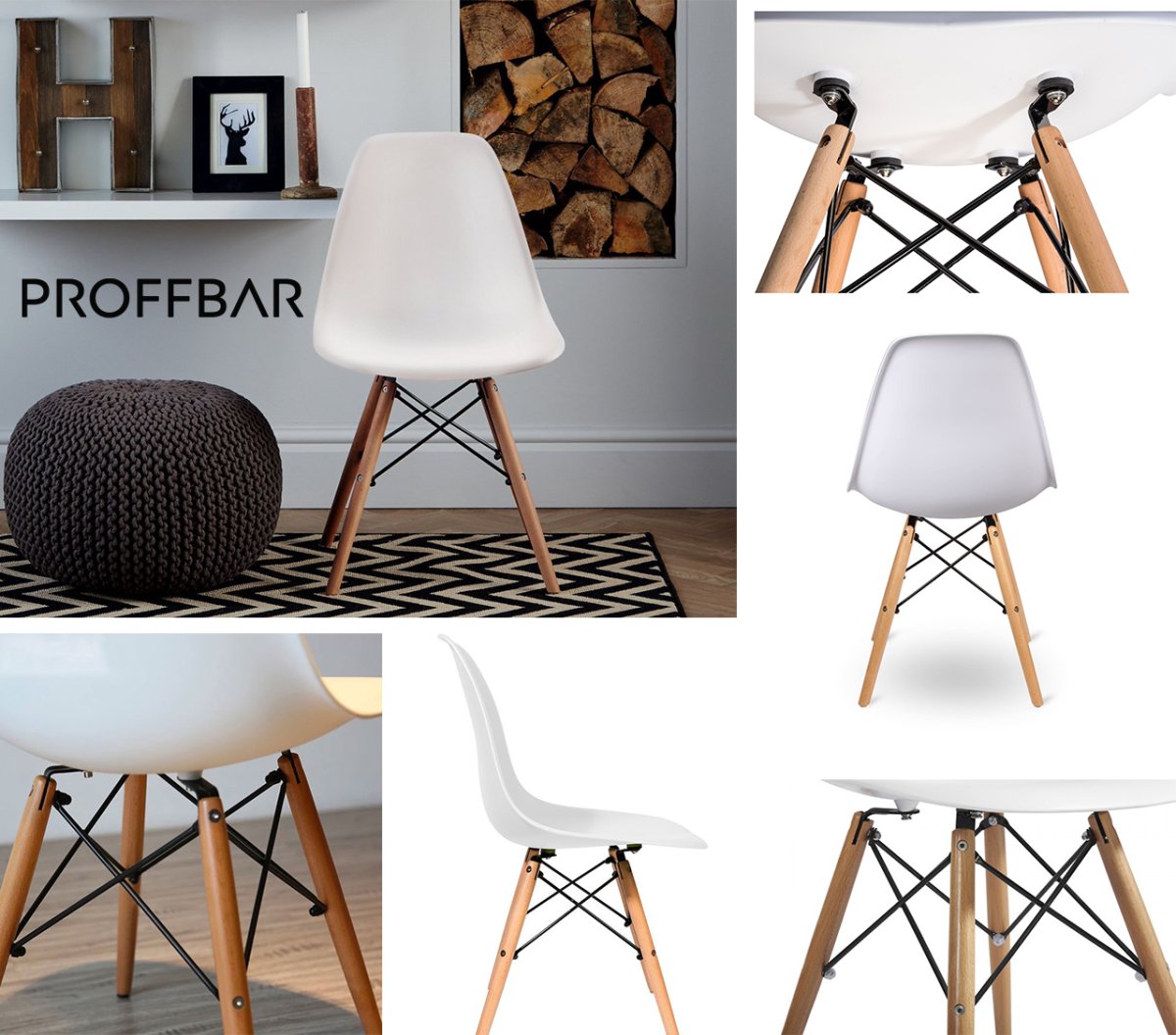 Стул Eames DSW белый