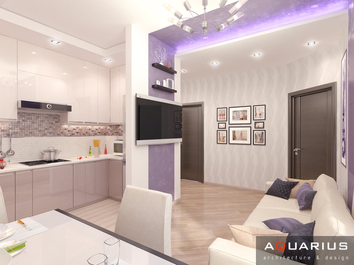 Квартира пик кухня гостиная