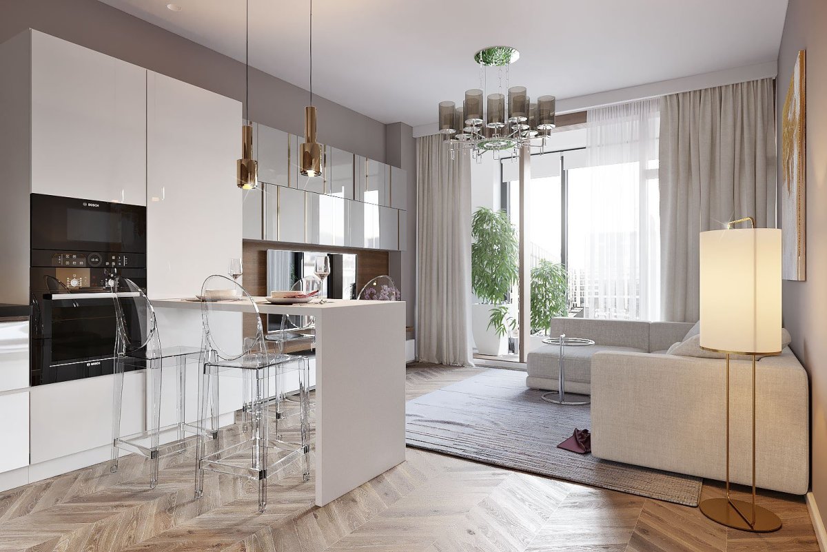 Пик евротрешка кухня гостиная