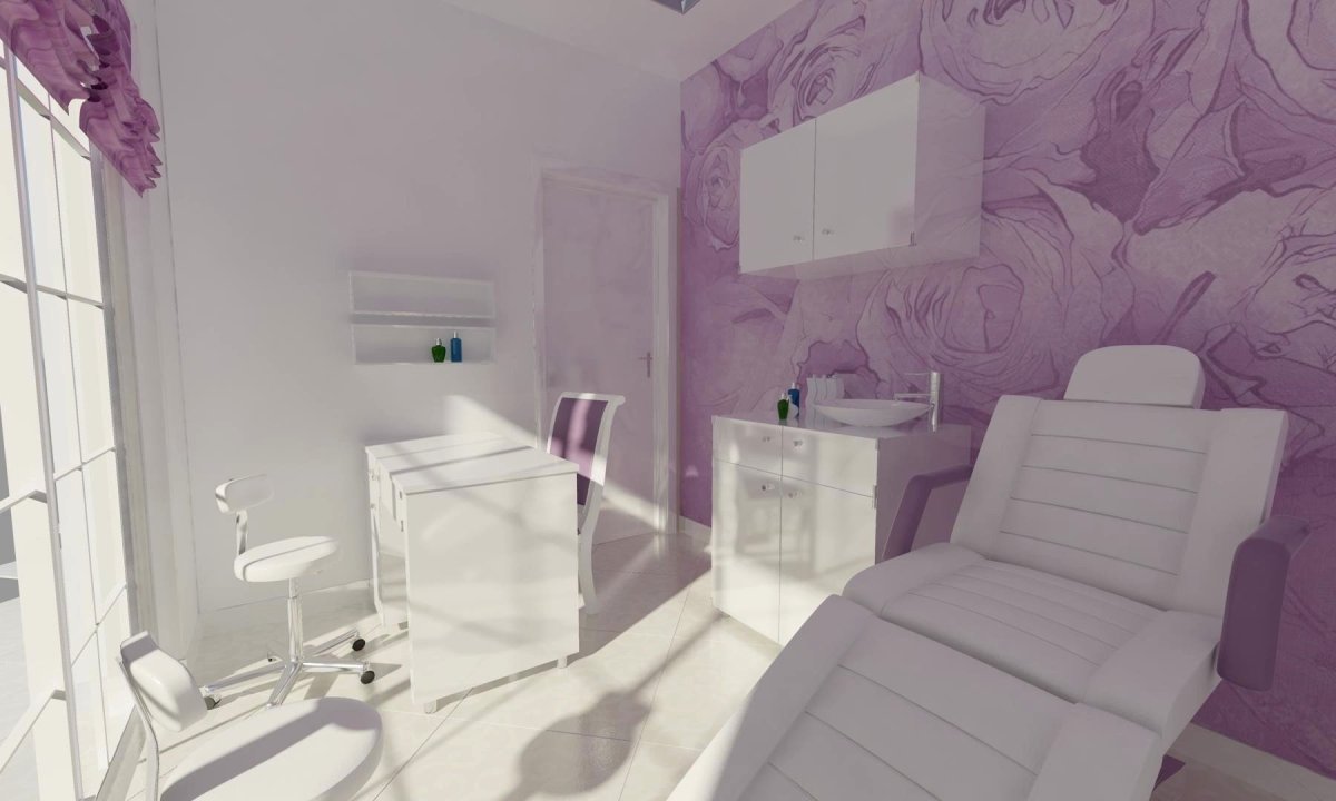 Маникюрный кабинет в фиолетовом цвете