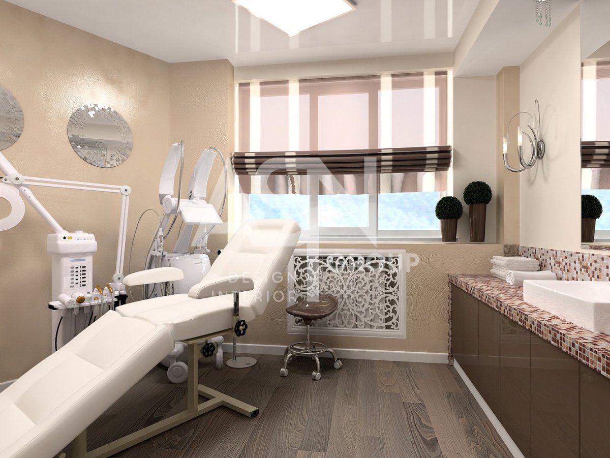 Кабинет косметолога в белом цвете