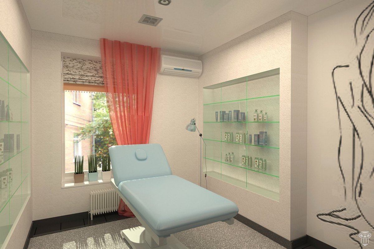 Интерьер маленького кабинета массажа