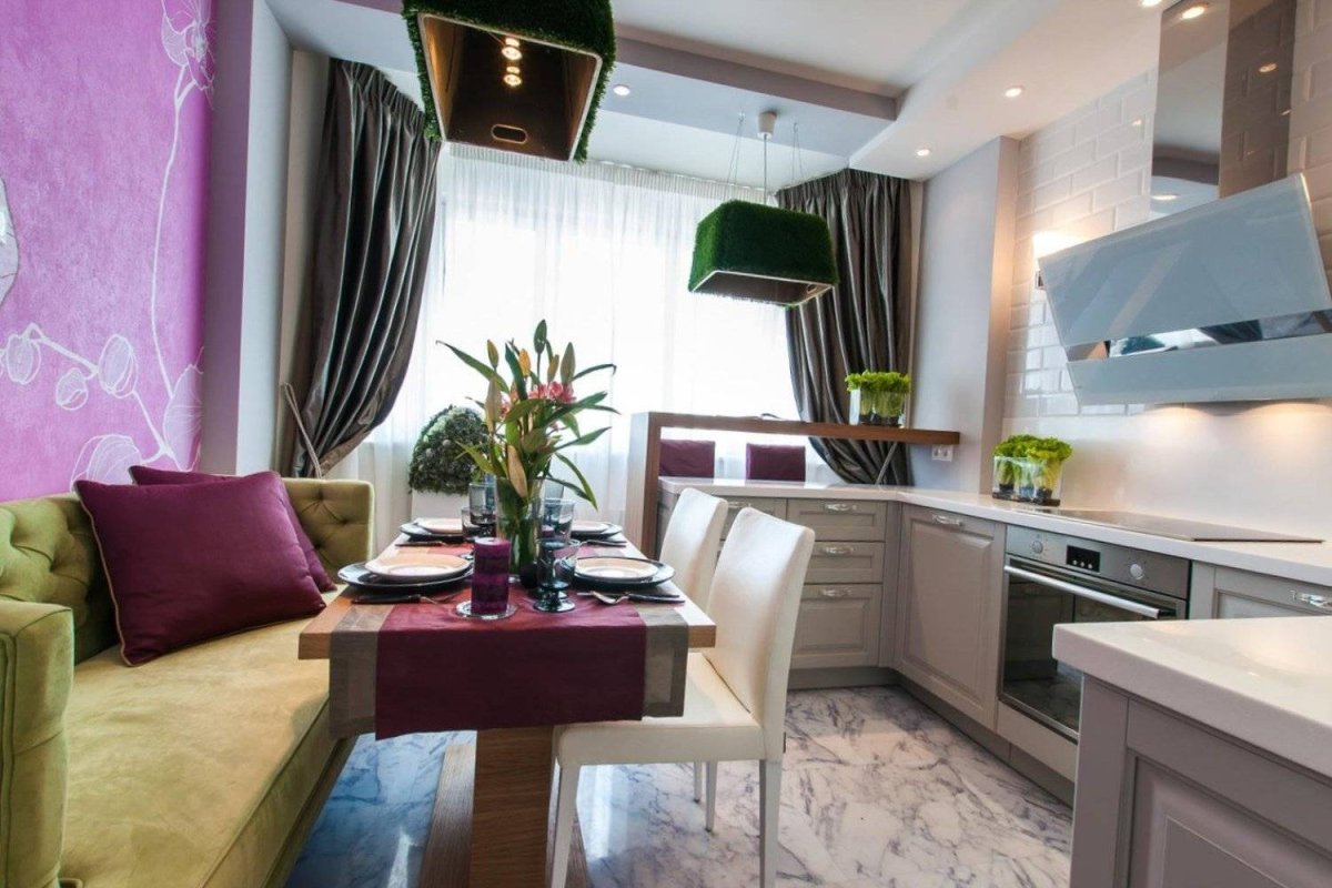 Кухня 14 квадратов интерьер