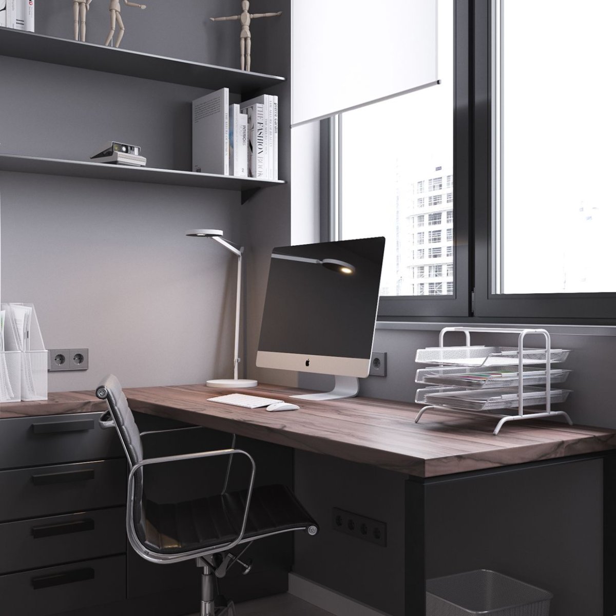 Стильное рабочее место в офисе