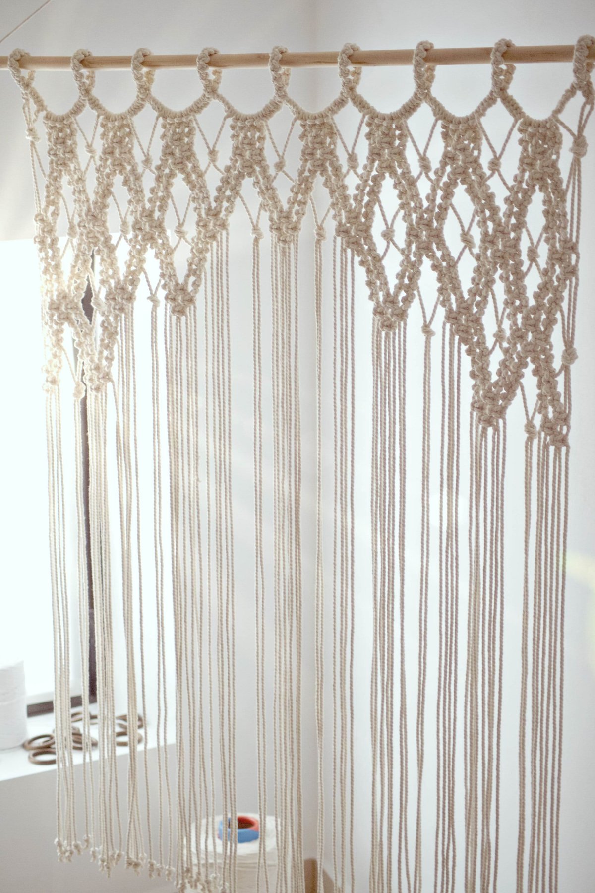 Сетка штора макраме