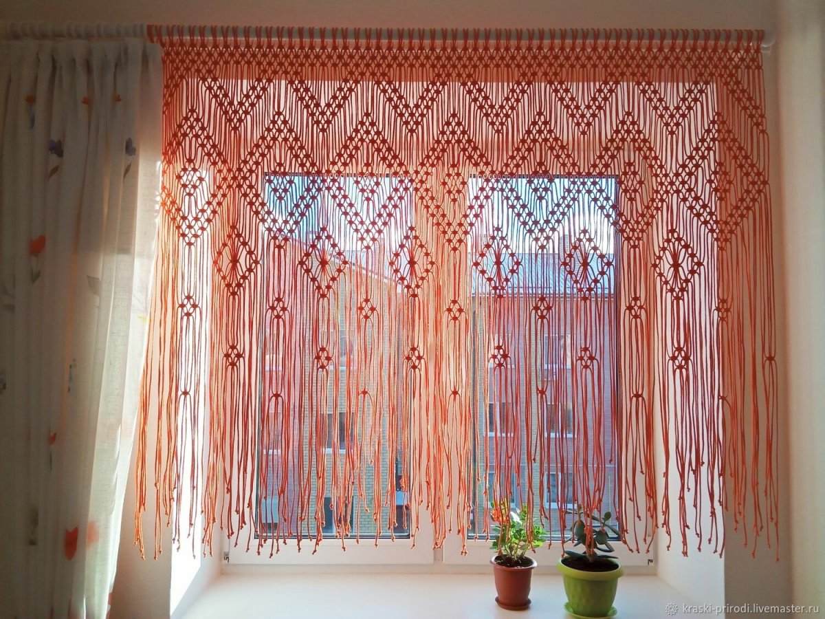 Макраме занавески на окна