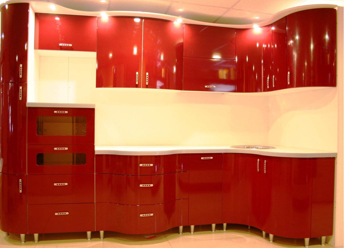 Кухонный гарнитур с радиусными фасадами