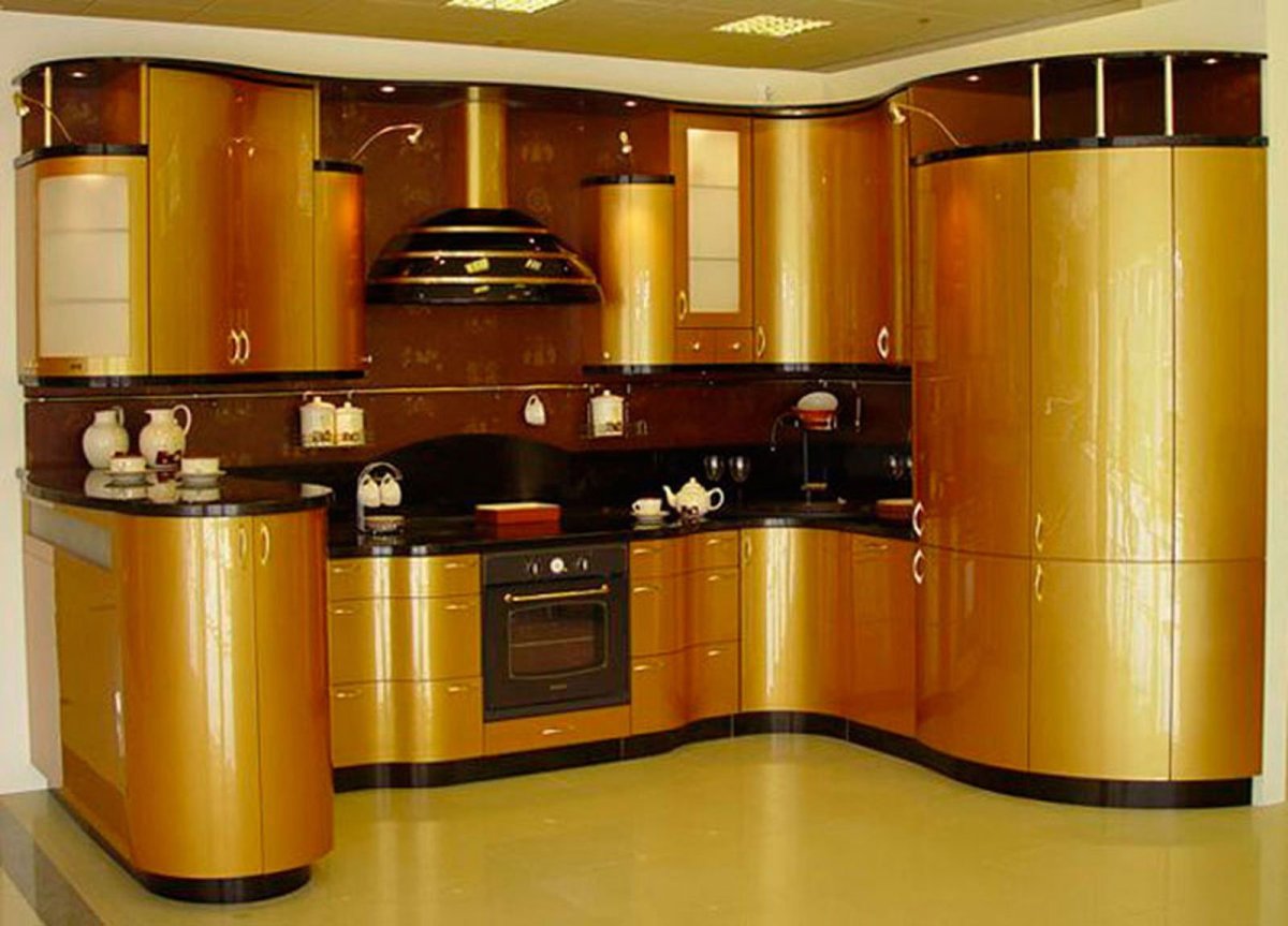 Кухонный гарнитур с радиусными фасадами