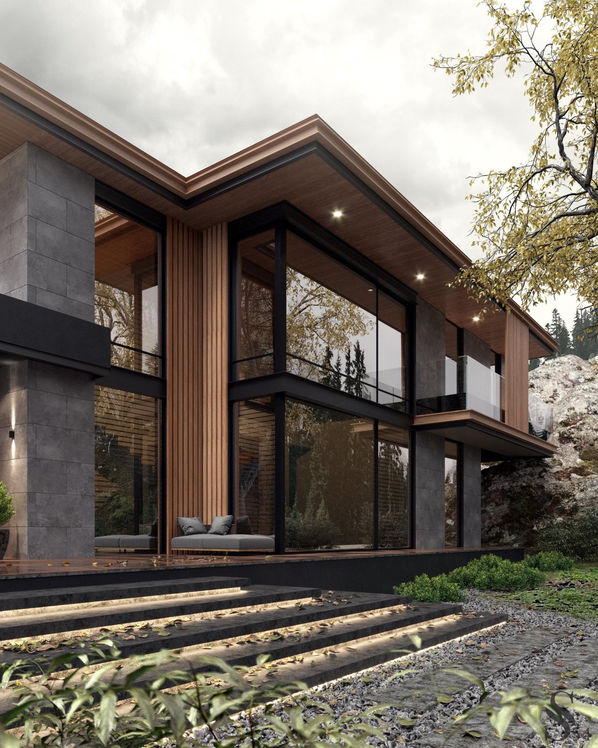 Современный загородный дом