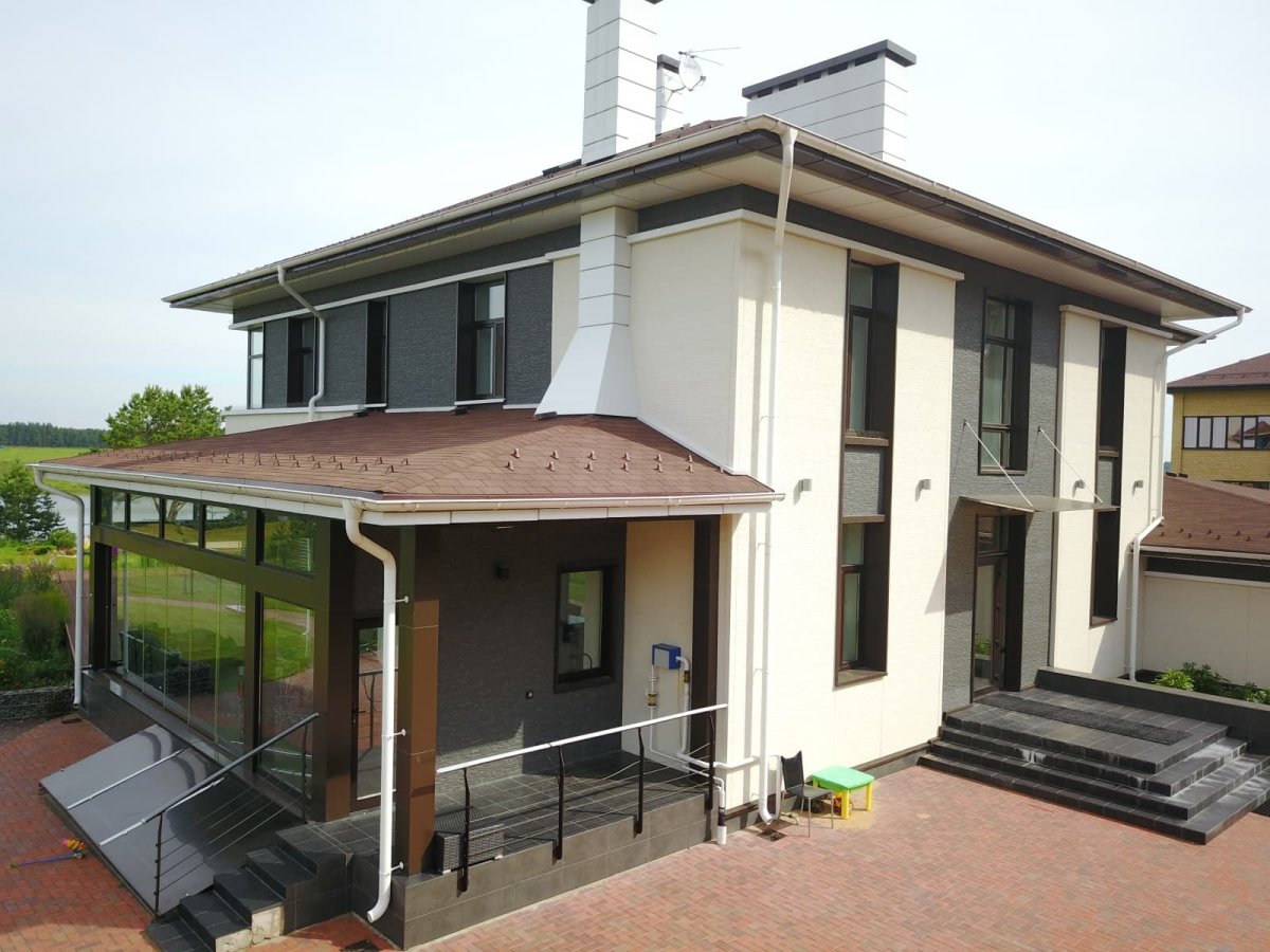 Фиброцементные панели коттедж