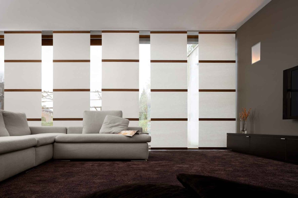 Японские шторы в интерьере