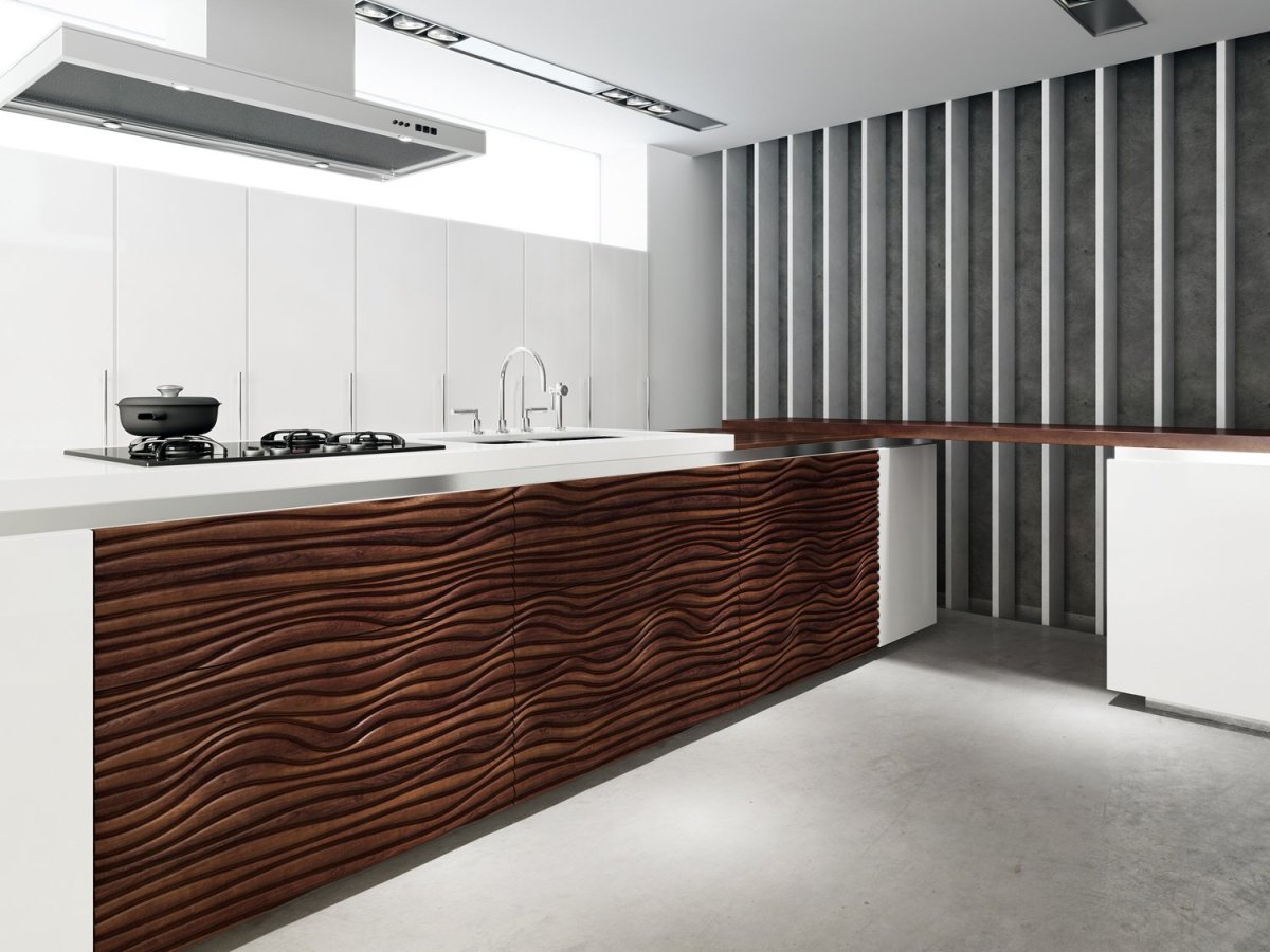 Фактурные фасады для кухни