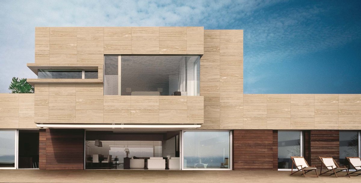 Современная вилла травертин