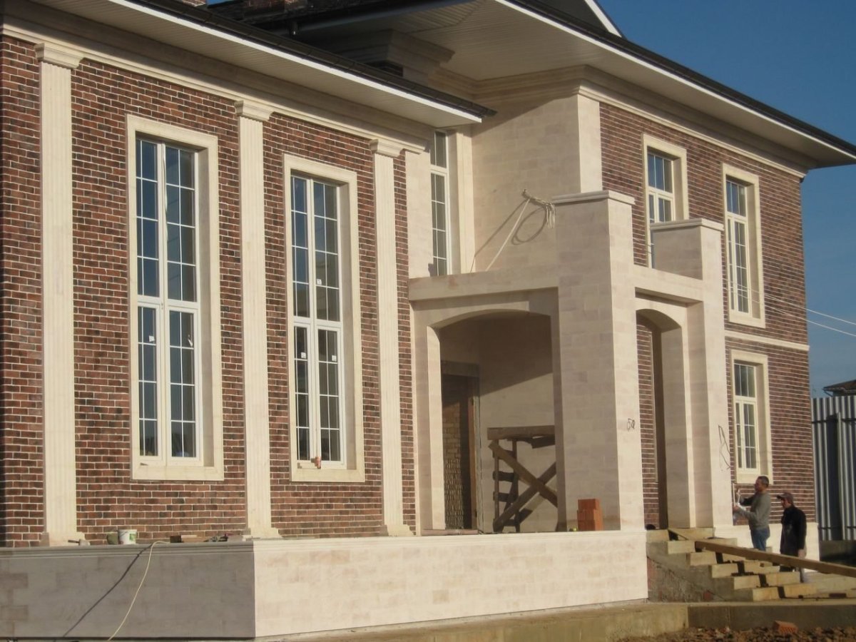 Коричневый клинкер Дагестанский камень фасад