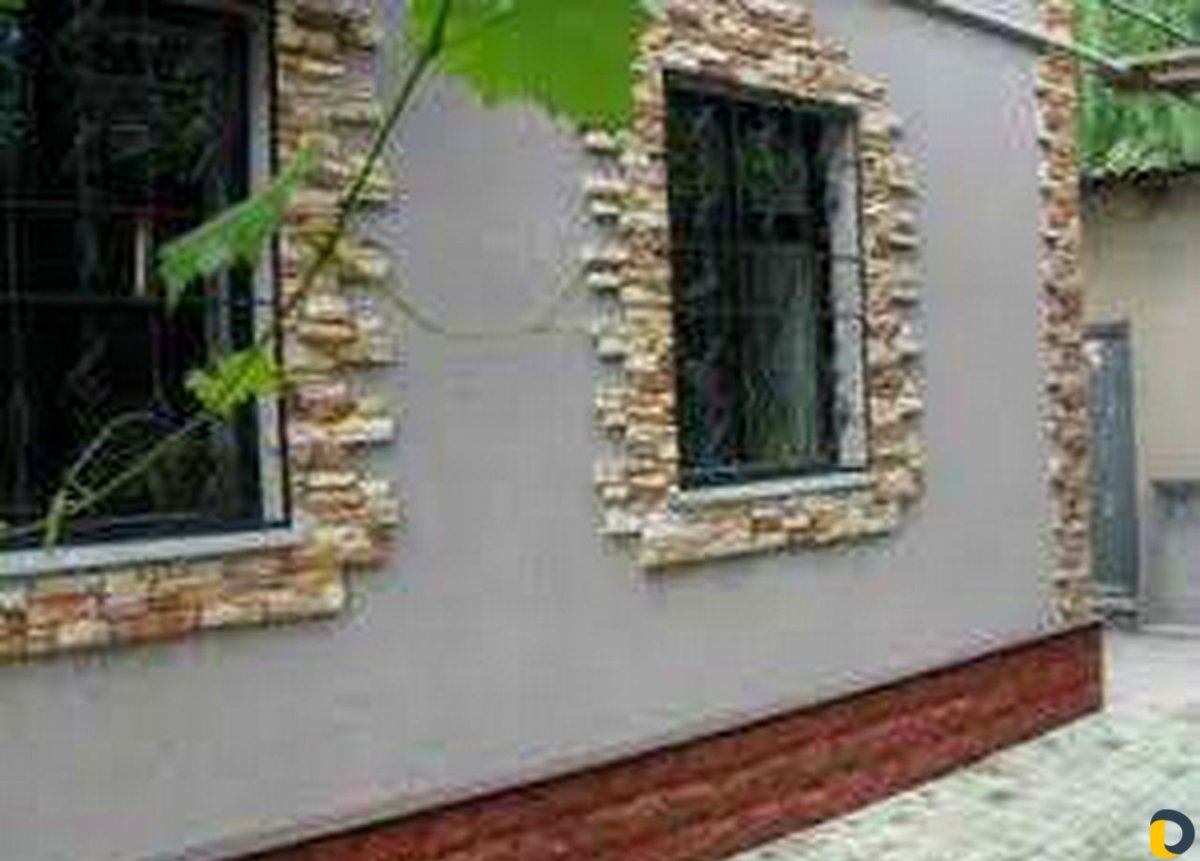 Отделка окон камнем