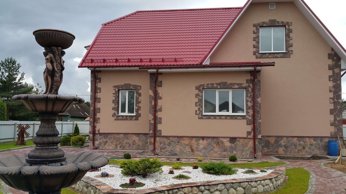 Фасад дома штукатурка