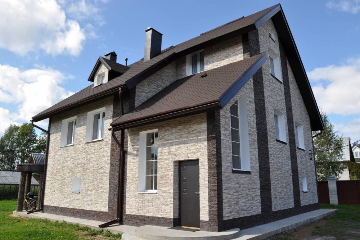 Отделка фасада камнем