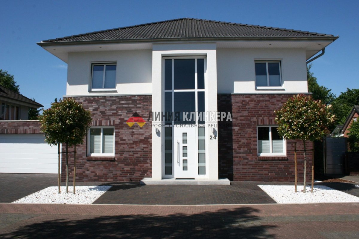 Фасад из Клинкера и штукатурки