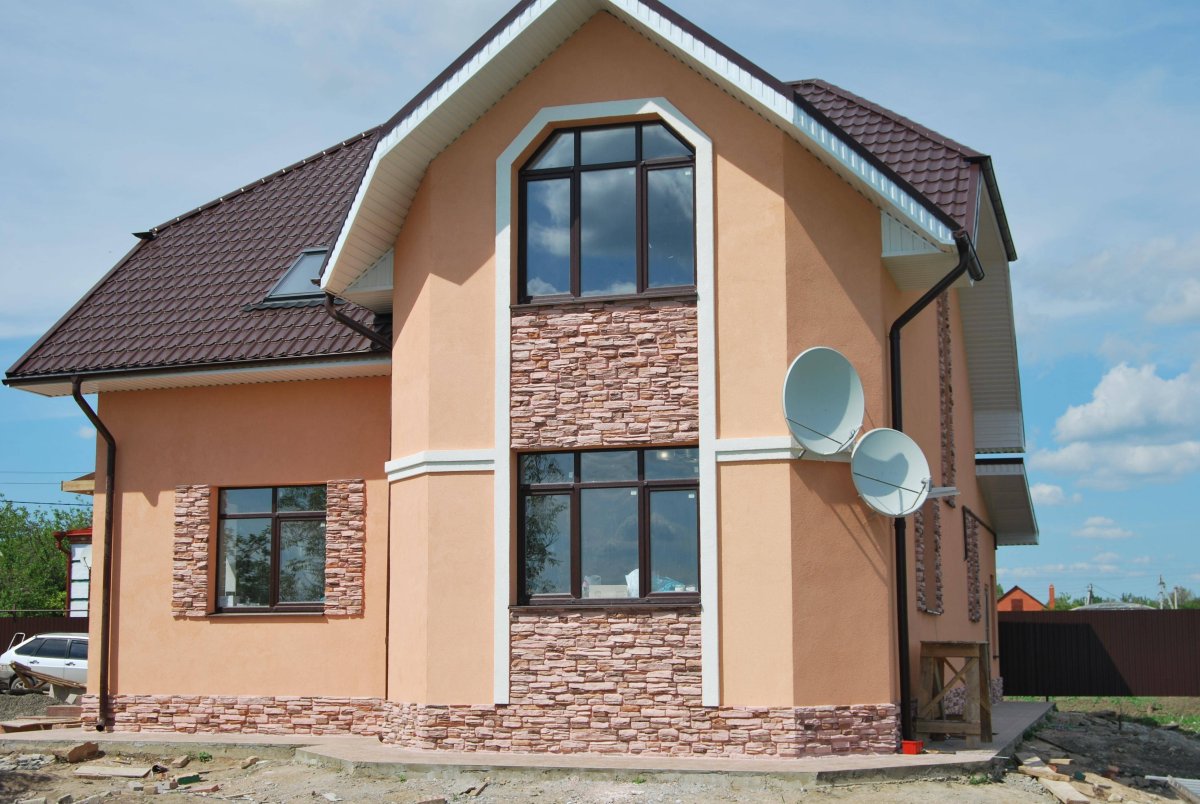 Штукатурный фасад шуба