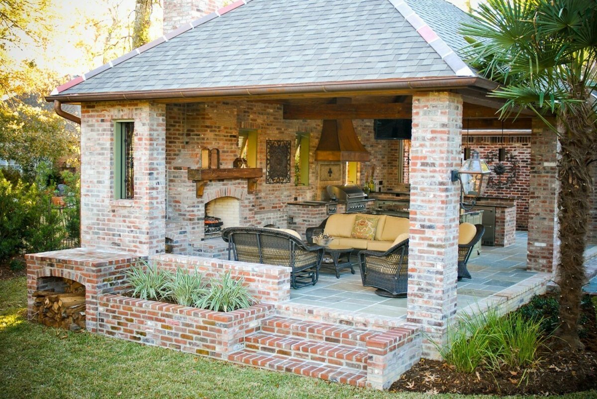 Проект патио с мангалом