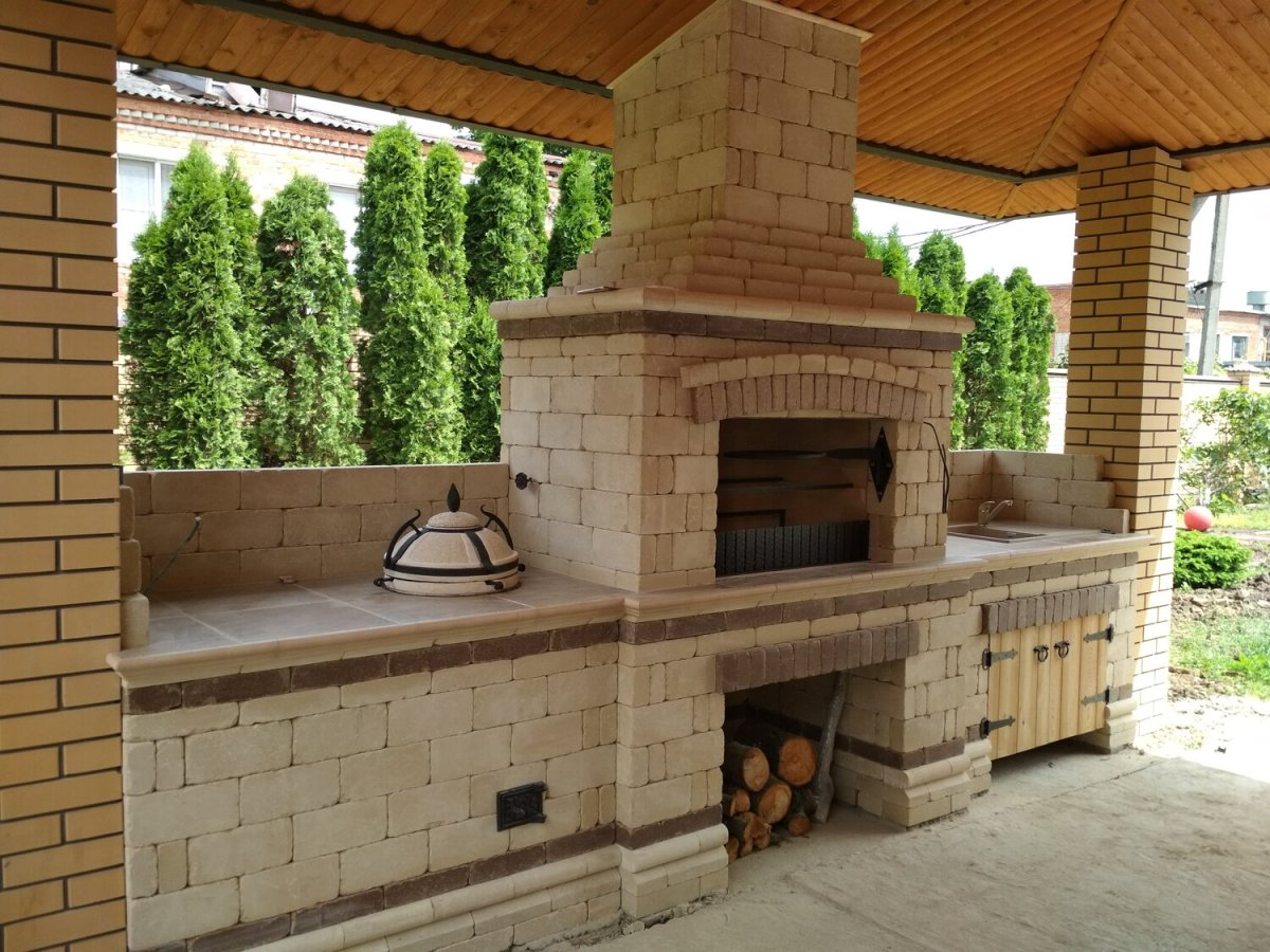 Сборные камины для беседки