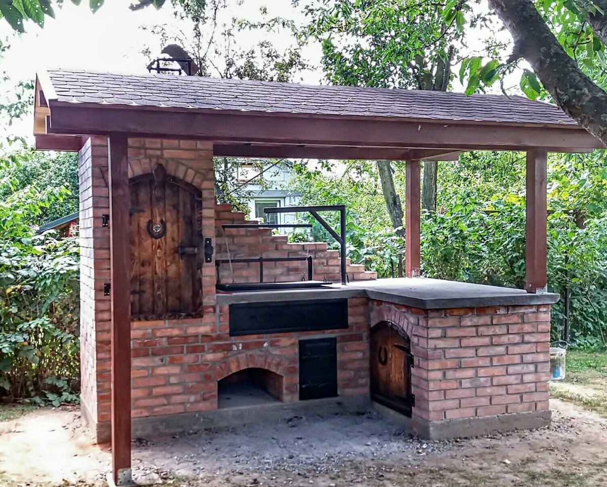 Летняя кухня с печкой