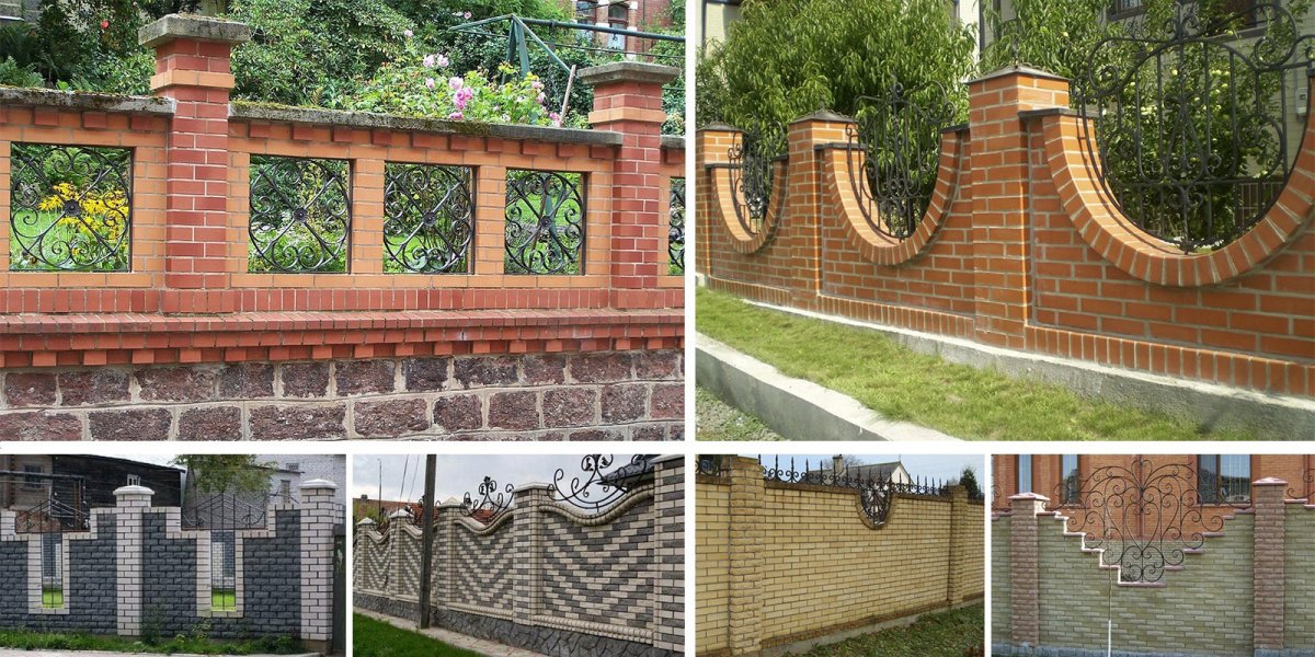 Необычный забор из кирпича