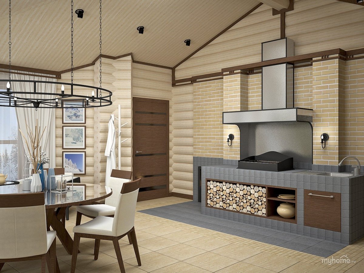 Внутренняя отделка летней кухни