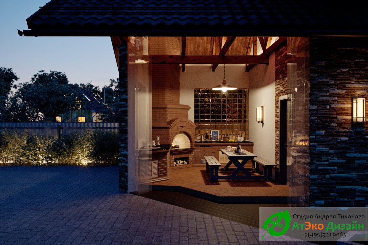 Гостевой дом с зоной барбекю