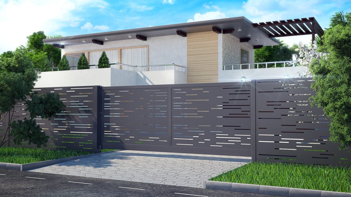 Забор в стиле Модерн pb01