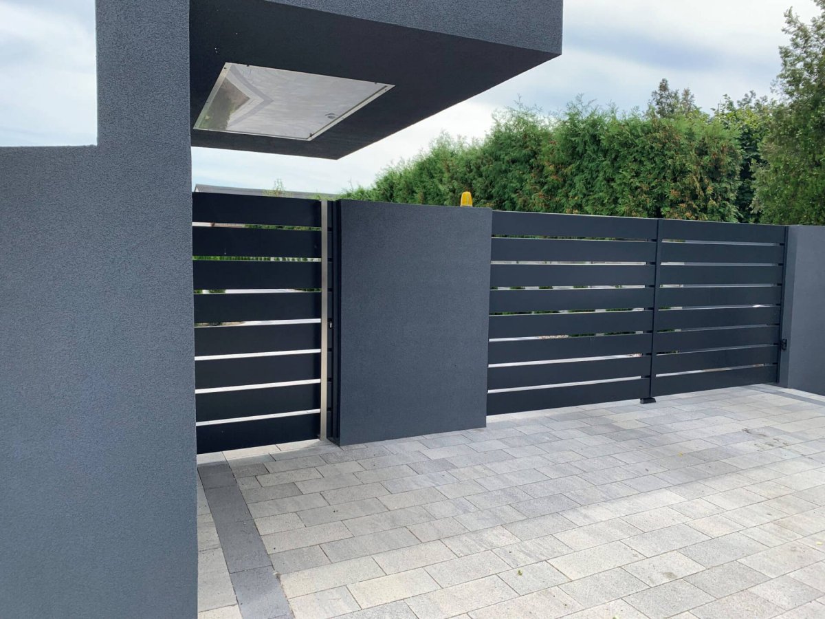 Бетонные заборы в стиле хайтек