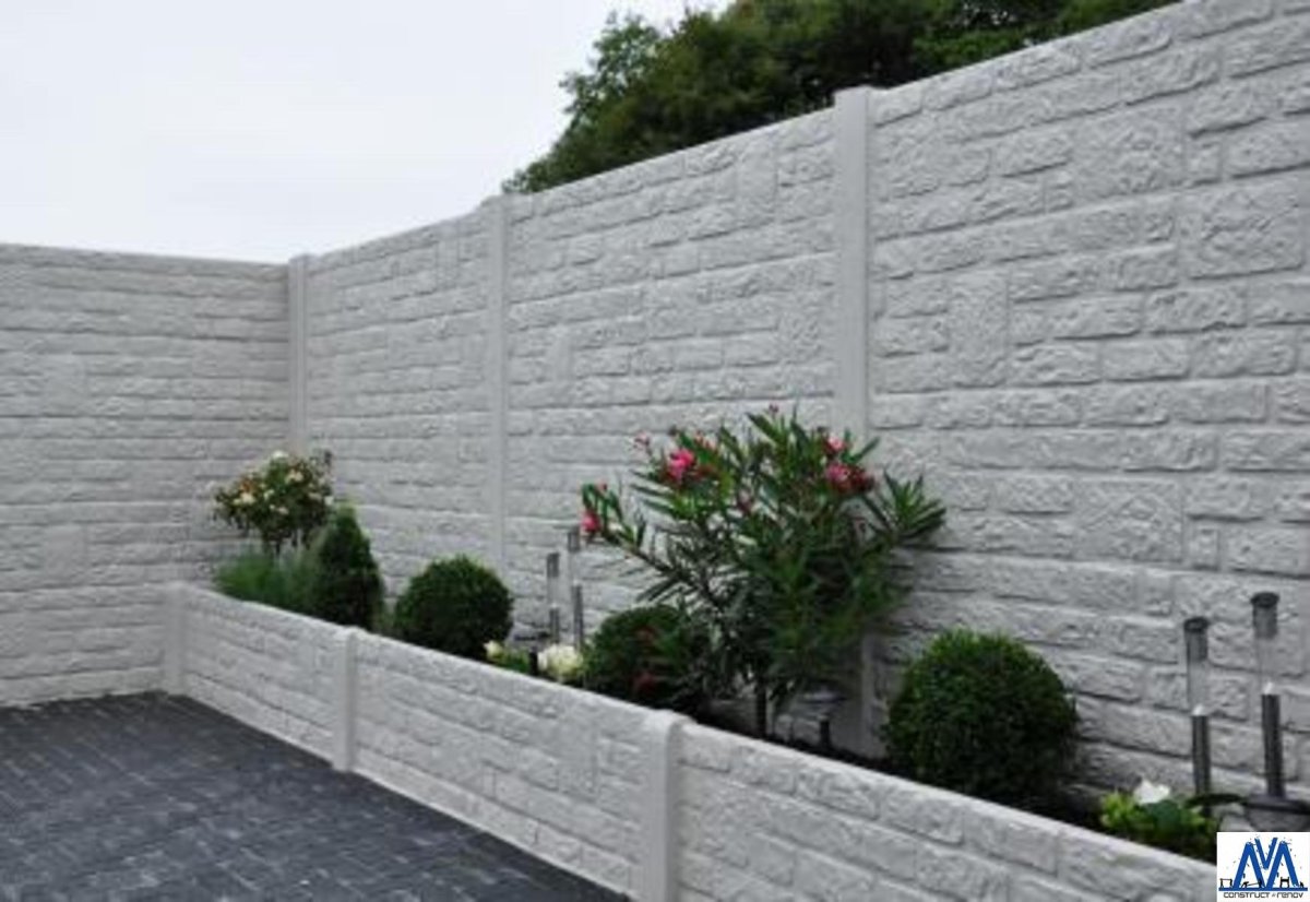 Бетонный забор под камень