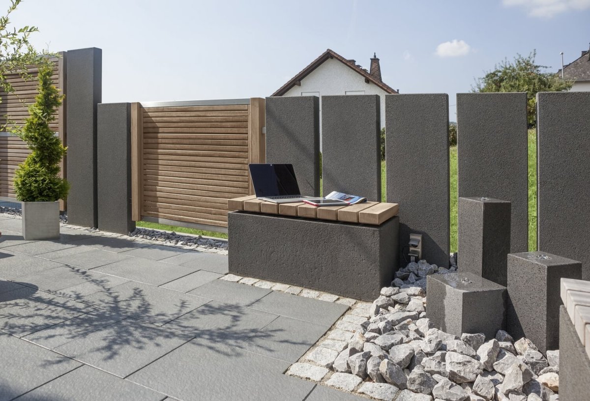 Современные заборы из блоков