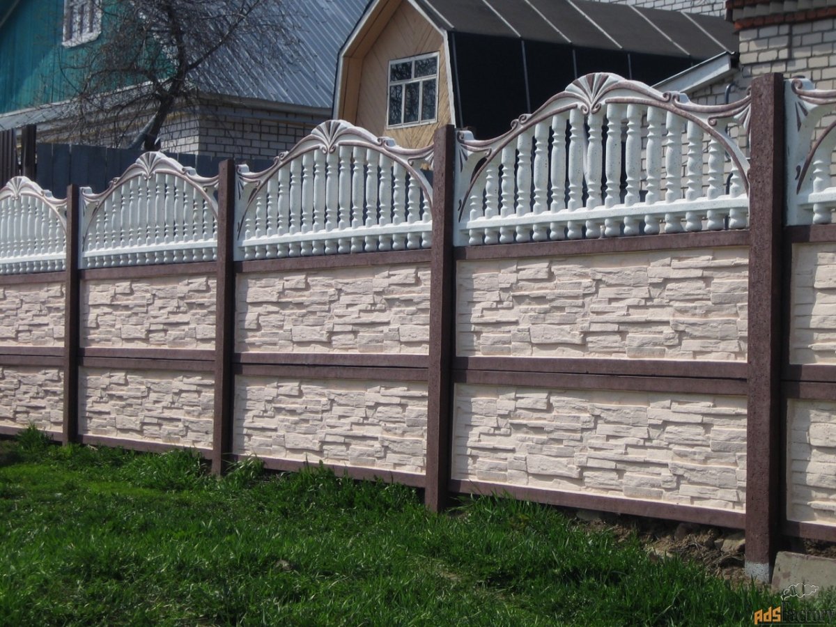 Крашеные заборы бетонные