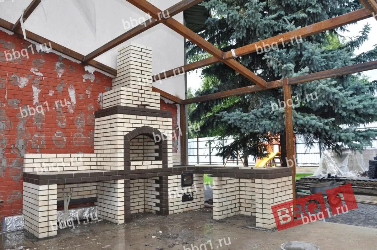 Угловые барбекю из кирпича