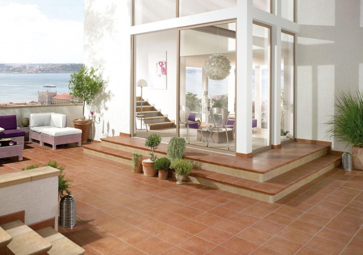 Плитка 8031 Ströher 294x294x10 мм Keraplatte Roccia 841 Rosso