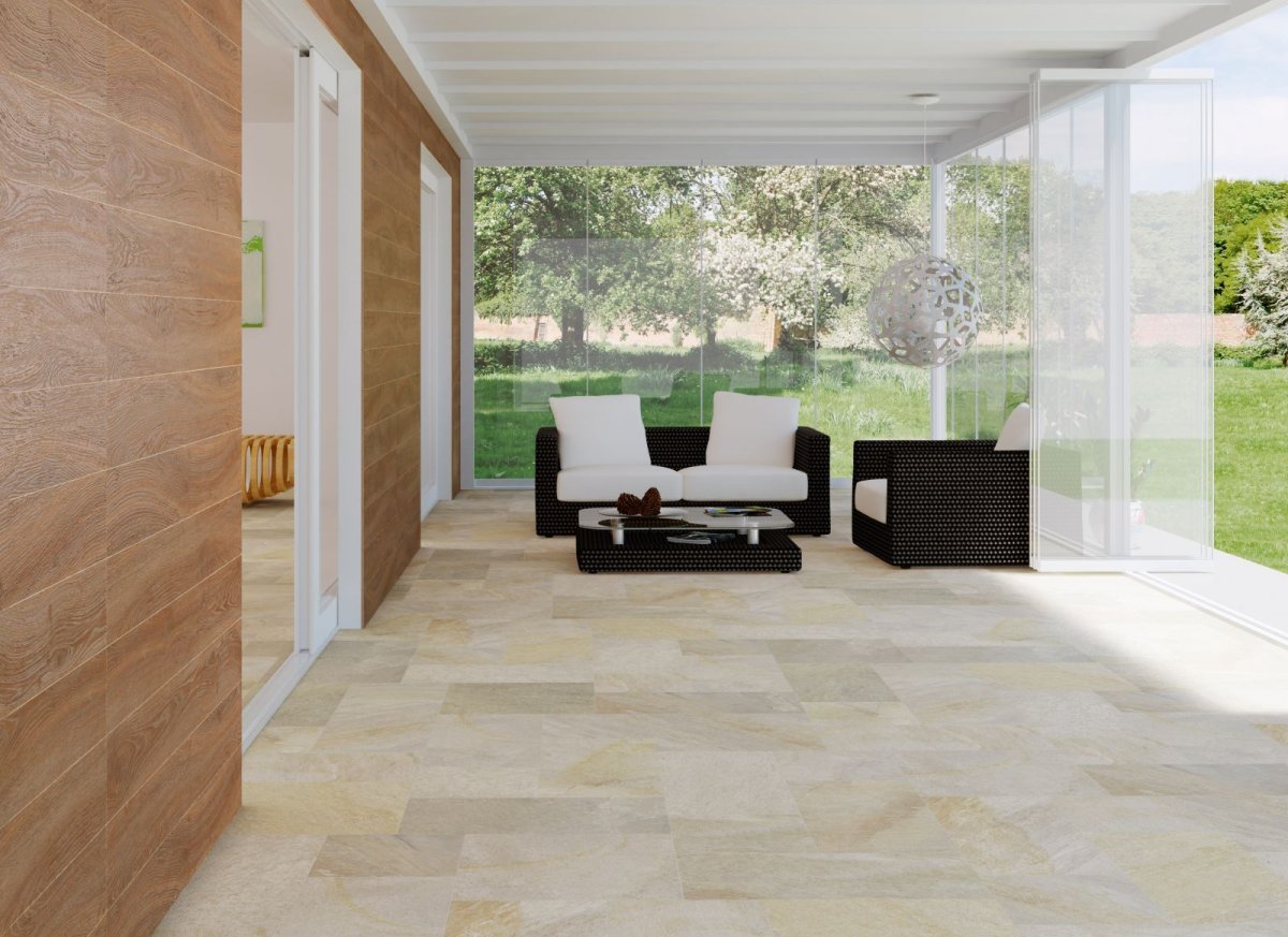 Керамогранит на веранде имитация камня