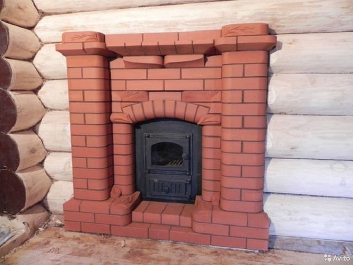 Обкладка кирпичом банной печи Теклар