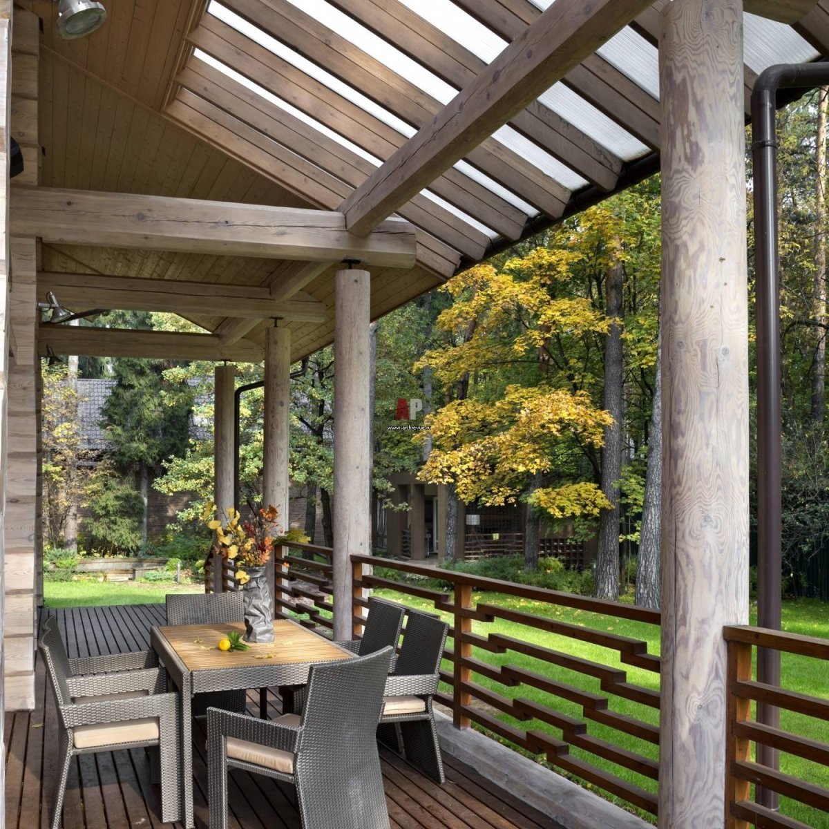 Фазенда террасы беседки барбекю