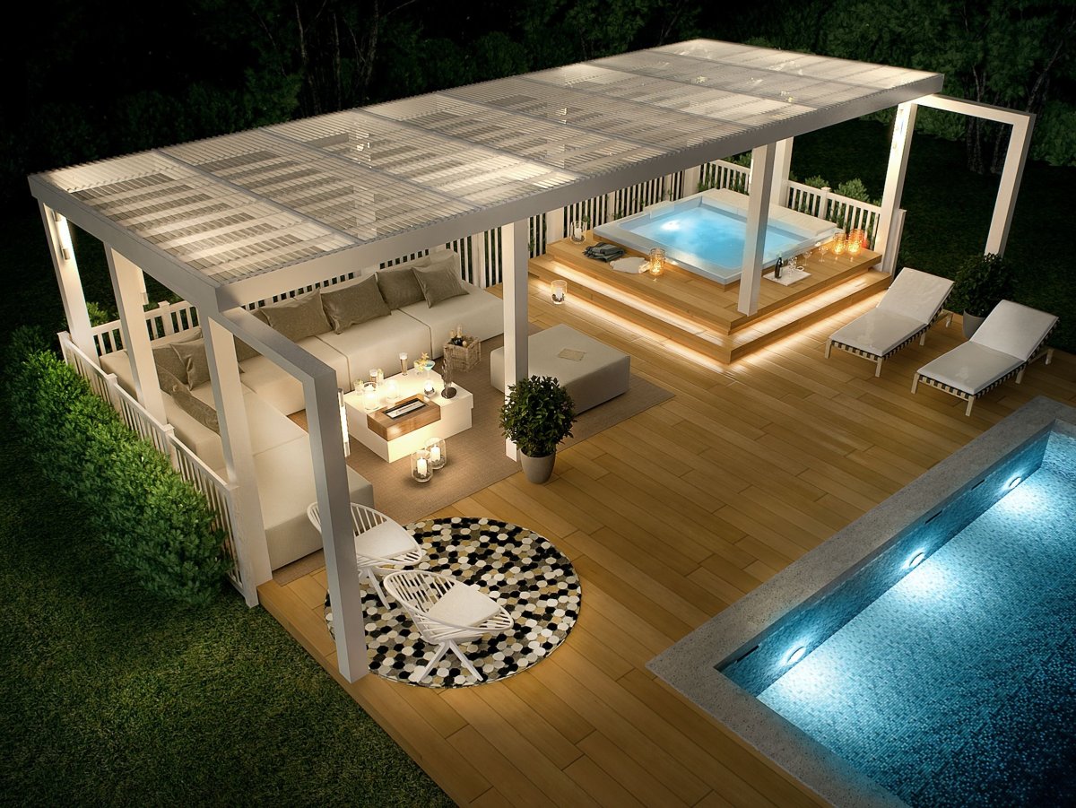 Пергола y Jacuzzi