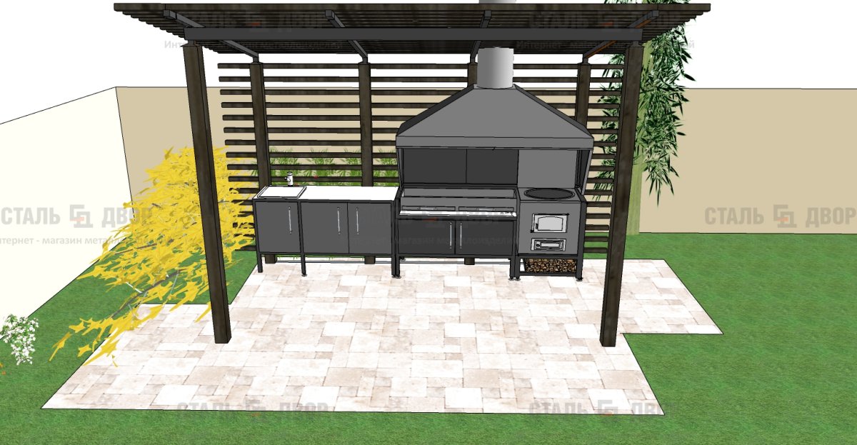 Зона барбекю мобильная