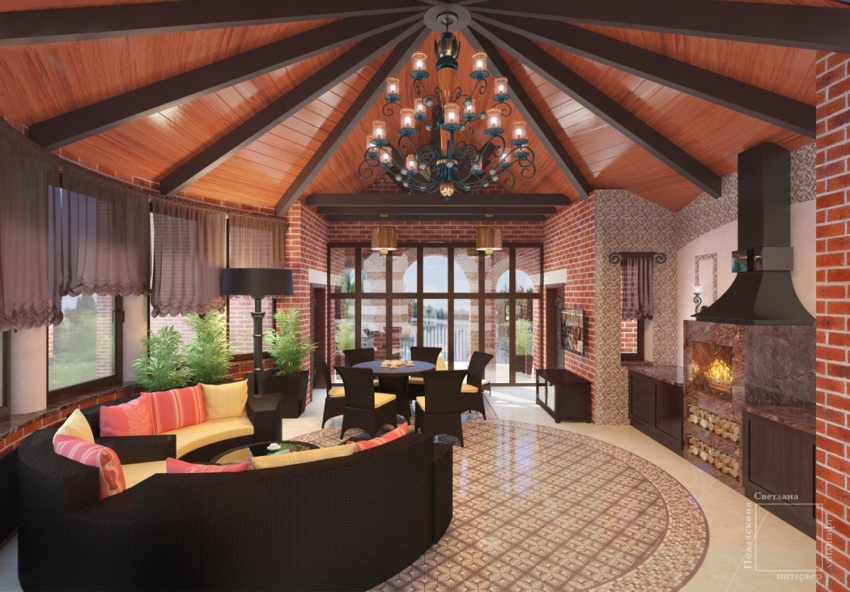 Беседка внутри