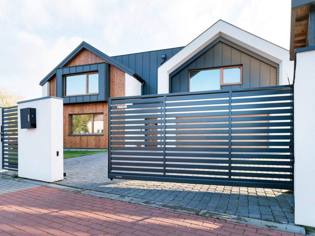 Откатные ворота лофт