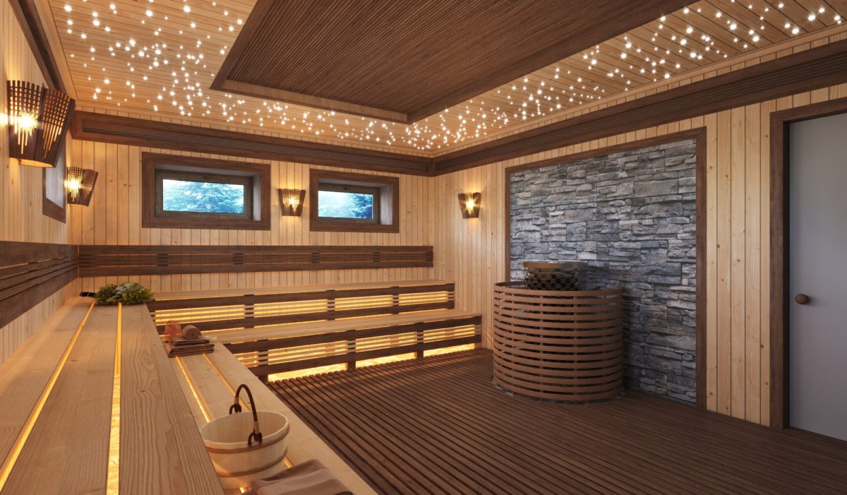 Дизайн баня в стиле 2000