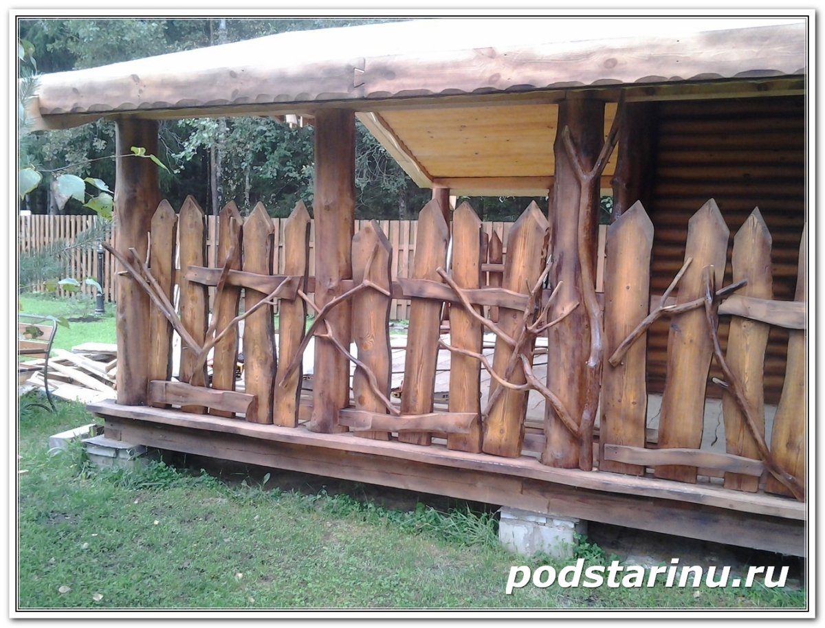 Декоративный забор из горбыля