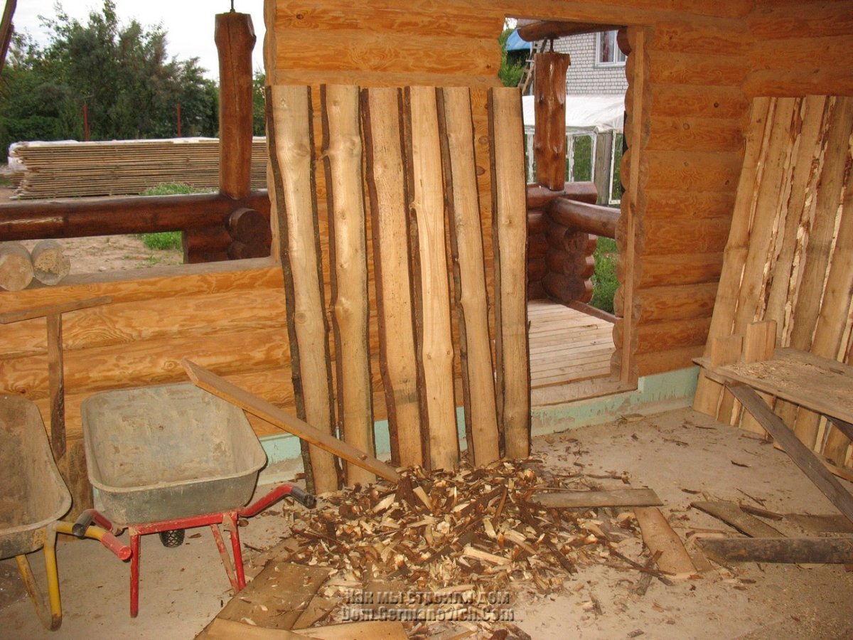 Отделка веранды из горбыля