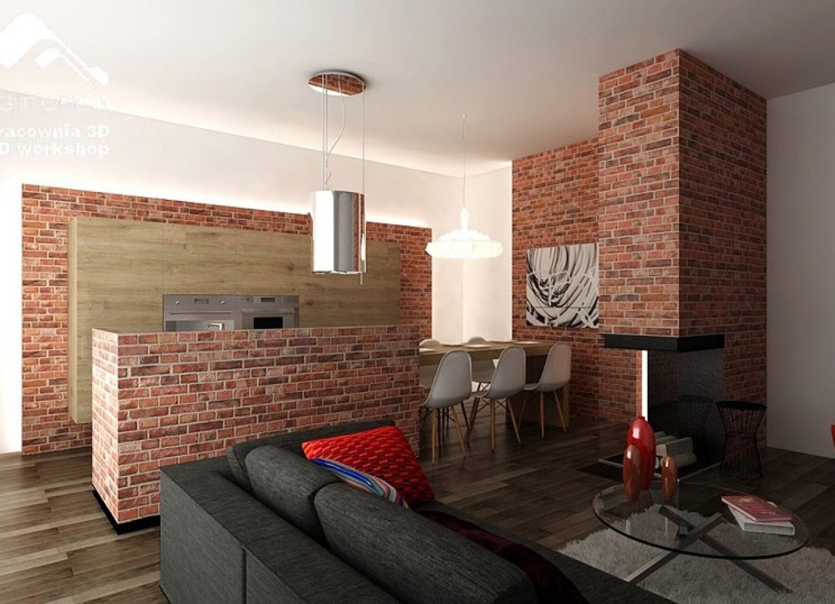 Кирпичная внутрикомнатная перегородка