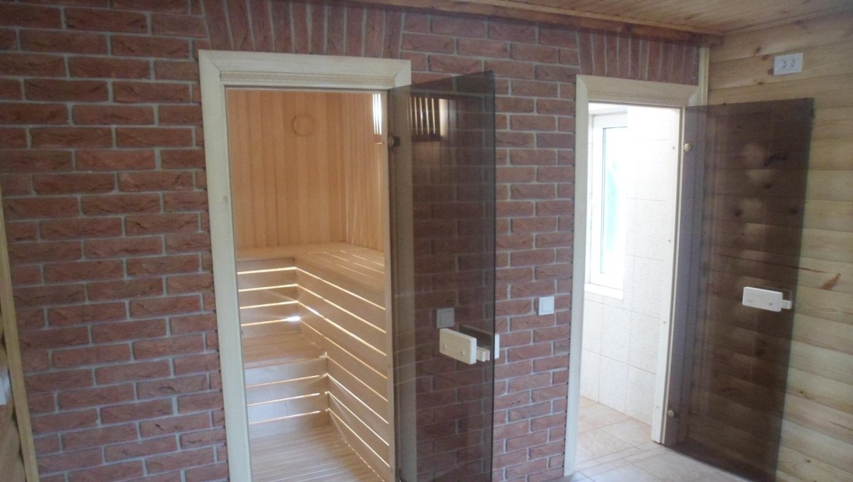 Перегородка в бини из кирпича