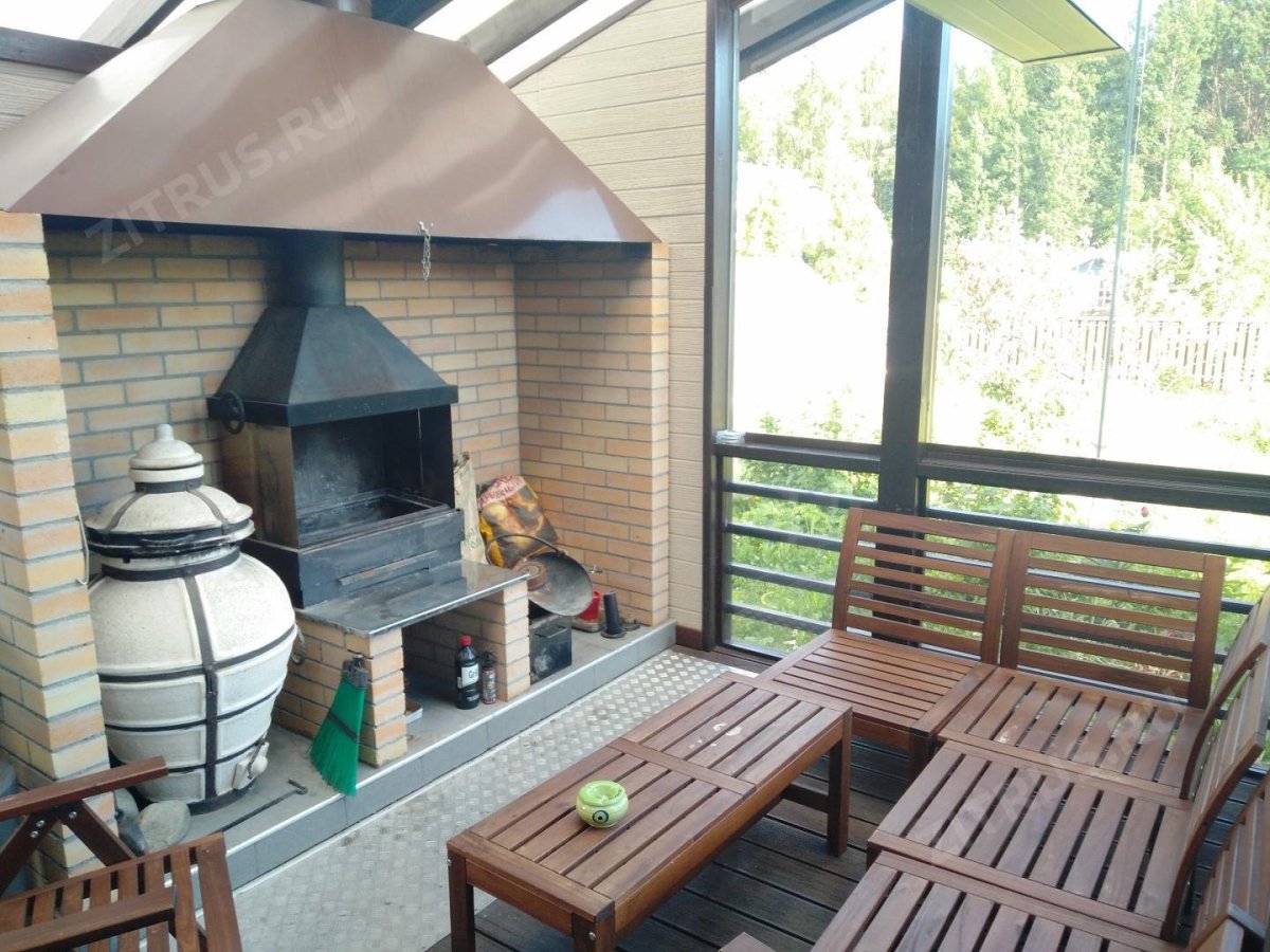 Мангальная зона с тандыром на террасе